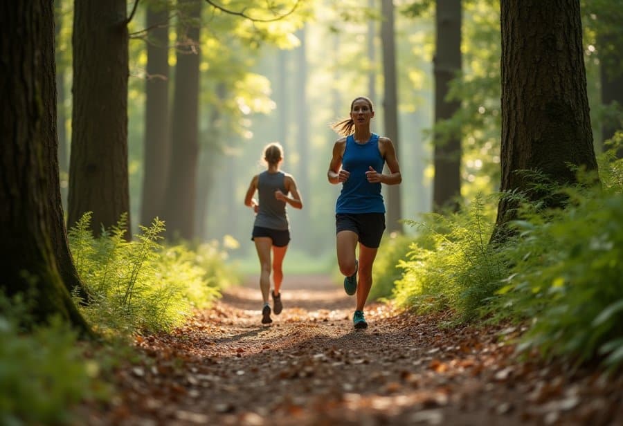 Step into the woods, step into wellness—nature’s running magic is calling you